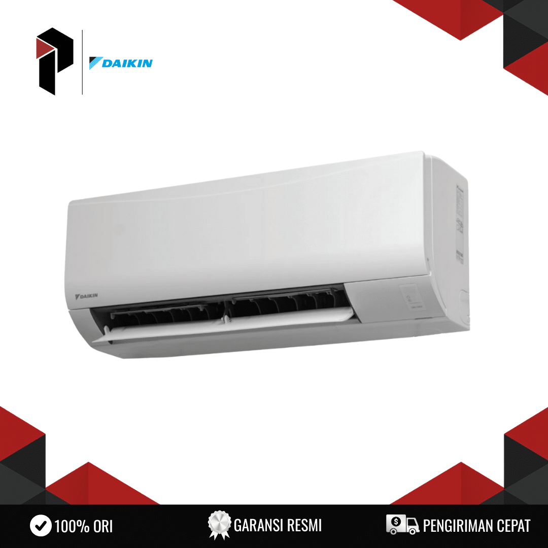 AC DAIKIN FTP25AV14 FR 1 DAIKIN AC Split Standard Breeze 1 PK FTP25AV14 (Quiet Performance, Compact Design, Breeze Airflow 3D Airflow, Low Voltage 160V, R32 Eco Friendly) 9.000 BTU/h Hemat Listrik 780W Remote Wireless Auto Restart Garansi Resmi - Image 1