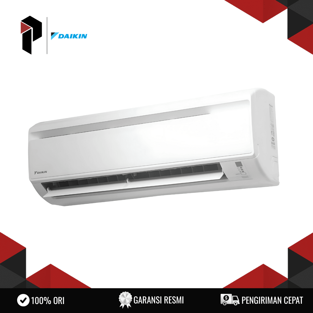 AC DAIKIN FTV25CXV14 FR 1 DAIKIN AC Split Standard Malaysia 1 PK FTV25CXV14 (Reliable Cooling, R32 Refrigerant, Turbo Mode Fast Cooling) Hemat Listrik 780W 9.000 BTU/h Desain Minimalis Low Noise Auto Restart Remote Wireless Garansi Resmi - Image 1