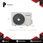 PANASONIC AC Split 0.5 PK CS-ZN5YKP (Compact, Entry Level Cooling) 5.000 BTU/h 389W R32 Eco Friendly Sleep Mode Timer Auto Restart Remote Control Infrared (IR) Garansi Resmi Compressor 3 tahun Sparepart 1 tahun - Image 4