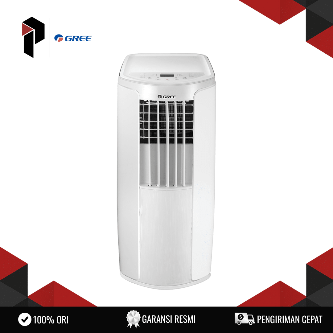 AC PORTABLE GREE GPC-09P1 FR 1 GREE AC Portable 1 PK GPC-09P1 (Portable, Easy Placement) 9.000 BTU/h 1000W R32 Eco Friendly Dehumidify Mode Fan Mode Sleep Mode Timer Auto Restart Remote Control Infrared (IR) Garansi Resmi Compressor 3 tahun Sparepart 1 tahun - Image 1