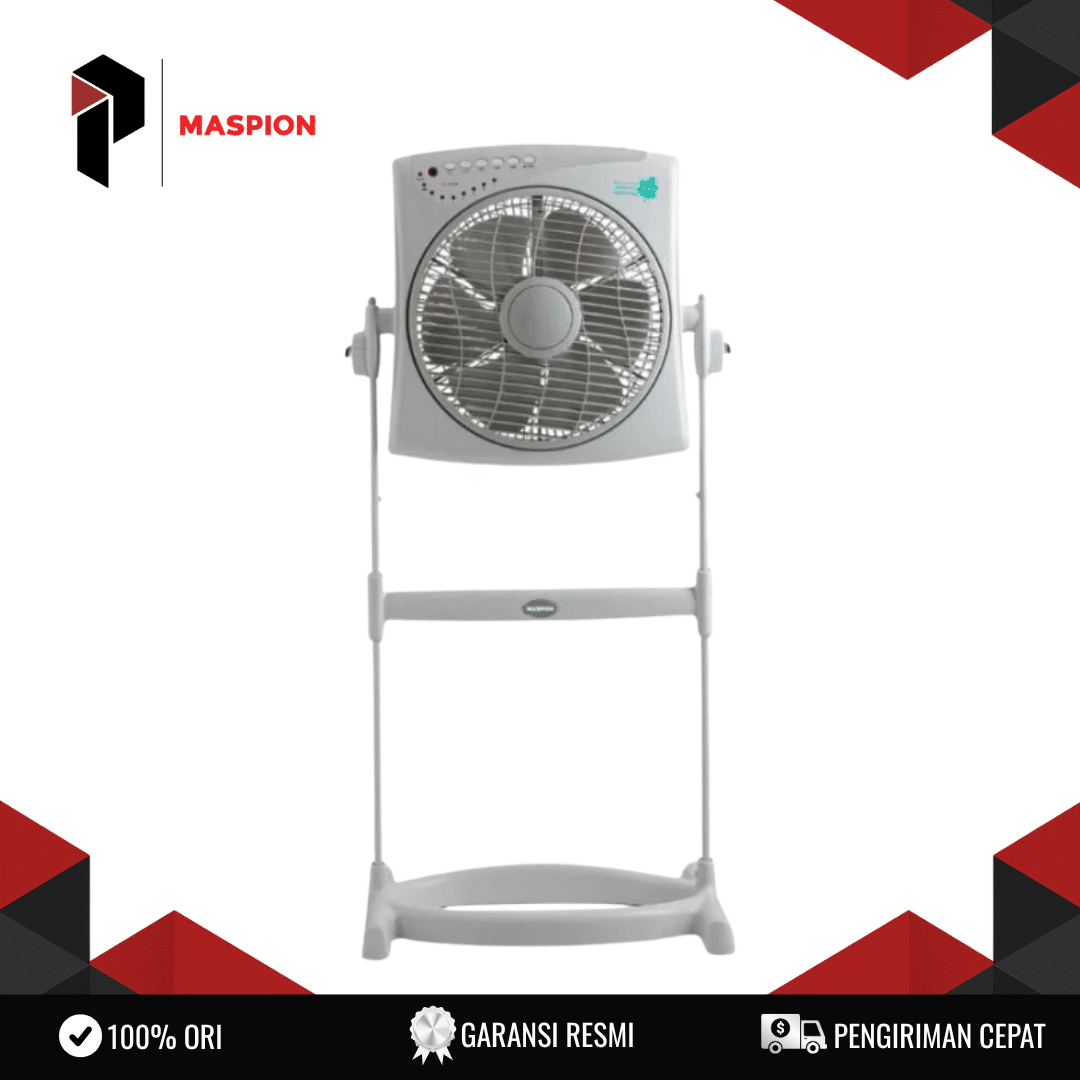 BOXFAN MASPION JF-2111RC FR 1 BOXFAN MASPION JF-2111RC 10" (Remote Control, Efficient Cooling) 45W 3 Speed Remote Control Infrared (IR) Portable Handle Grill Safety Garansi Resmi - Image 1
