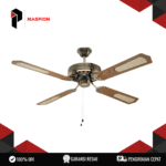 CEILINGFAN MASPION CF-228AB WL (Wide Airflow, Elegant Design) 56" 70W 5 Speed Kipas Plafon 4 Blade Pull Switch Thermal Fuse Garansi Resmi