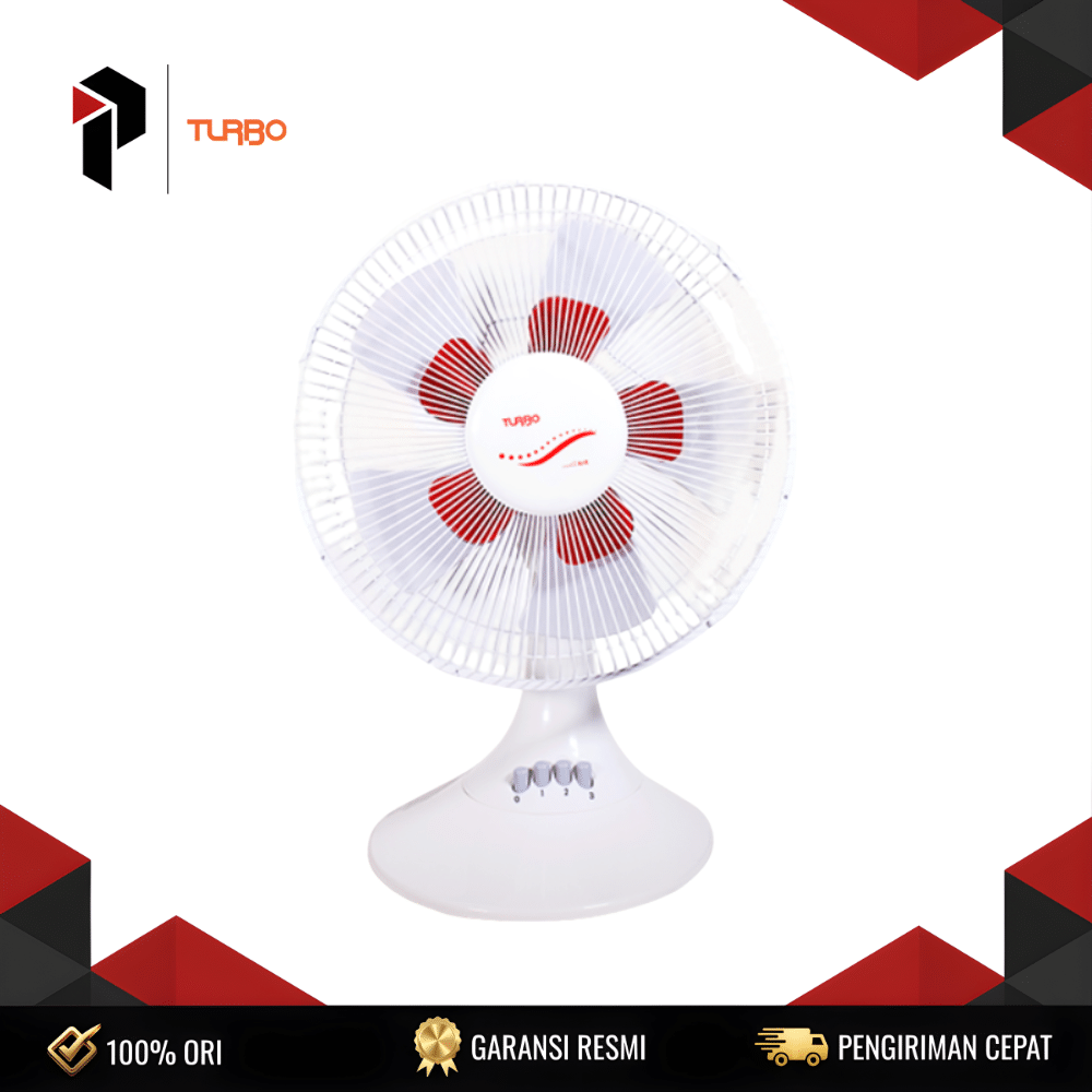 DESKFAN TURBO 12 CFR 1082 Turbo Desk Fan 12 CFR 1082 (Strong Breeze, Quiet Operation) 45W 12 Inch 3 Speed Oscillation Adjustable Tilt Garansi Resmi - Image 1