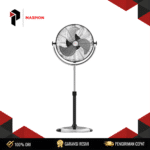 POWERFAN MASPION PW-1603S (Strong Airflow, Adjustable Swing) 55W 3 Speed Wall Fan Oscillation Grill Safety Garansi Resmi - Image 2