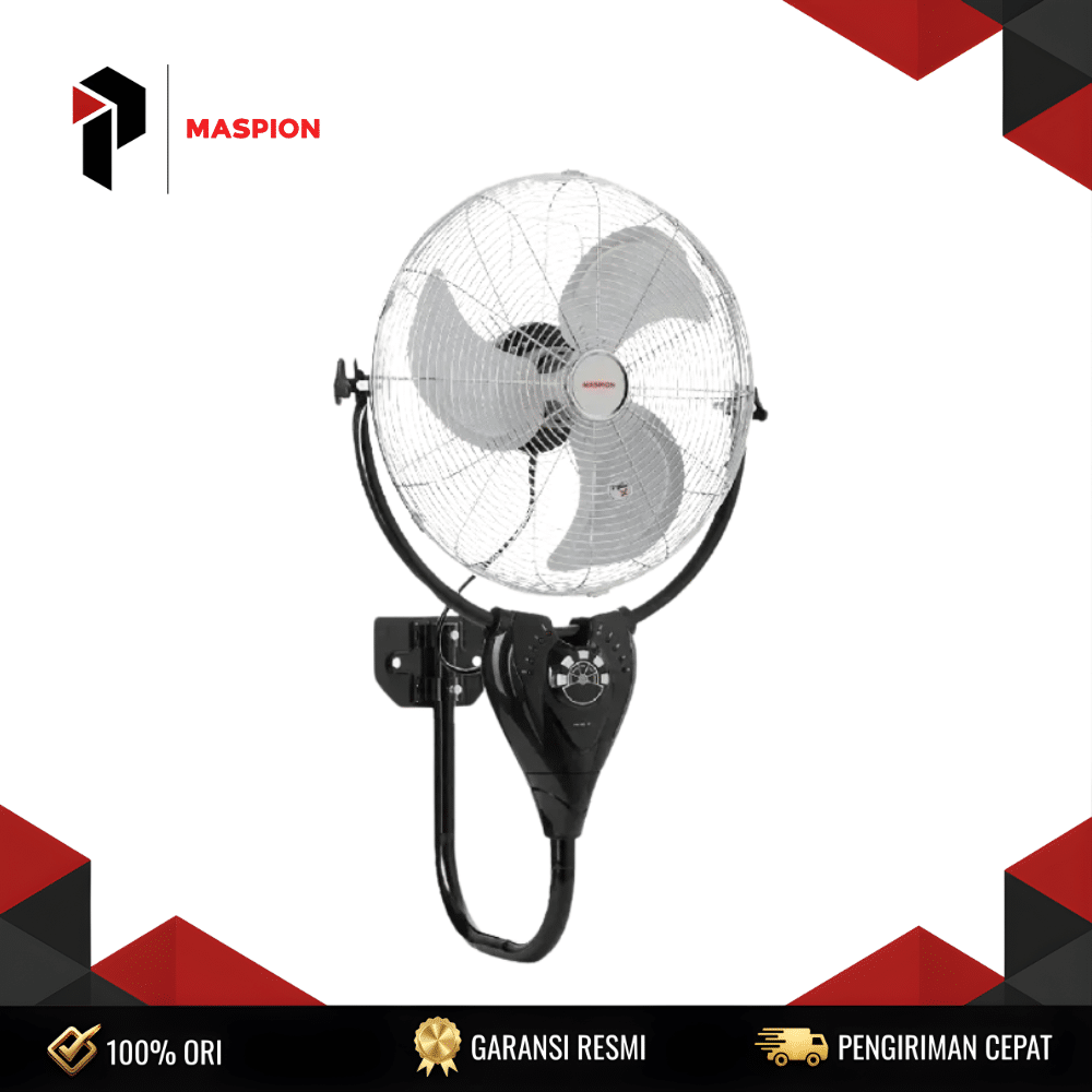 POWERFAN MASPION PW-1802RC POWERFAN MASPION PW-1802RC (Remote Control, Timer Function) 80W 3 Speed Wall Fan Timer Remote Control Infrared (IR) Oscillation Grill Safety Garansi Resmi - Image 1