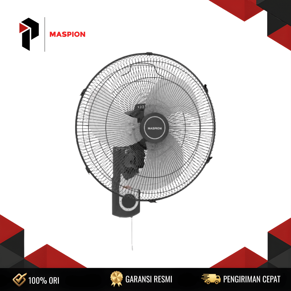 POWERFAN MASPION PW-1809W POWERFAN MASPION PW-1809W (Strong Airflow, Wide Coverage) 80W 3 Speed Wall Fan Oscillation Grill Safety Garansi Resmi - Image 1