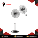 POWERFAN MASPION PW-453 (Industrial Airflow, Heavy Duty Motor) 200W 3 Speed Drum Fan Metal Frame Tilt Adjustable Grill Safety Garansi Resmi