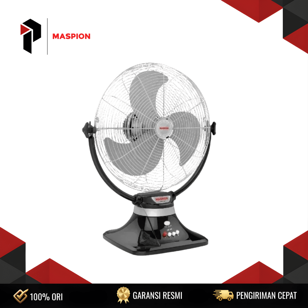 POWERFAN MASPION PW-459 POWERFAN MASPION PW-459 (Industrial Airflow, Heavy Duty Motor) 200W 3 Speed Drum Fan Metal Frame Tilt Adjustable Grill Safety Garansi Resmi - Image 1