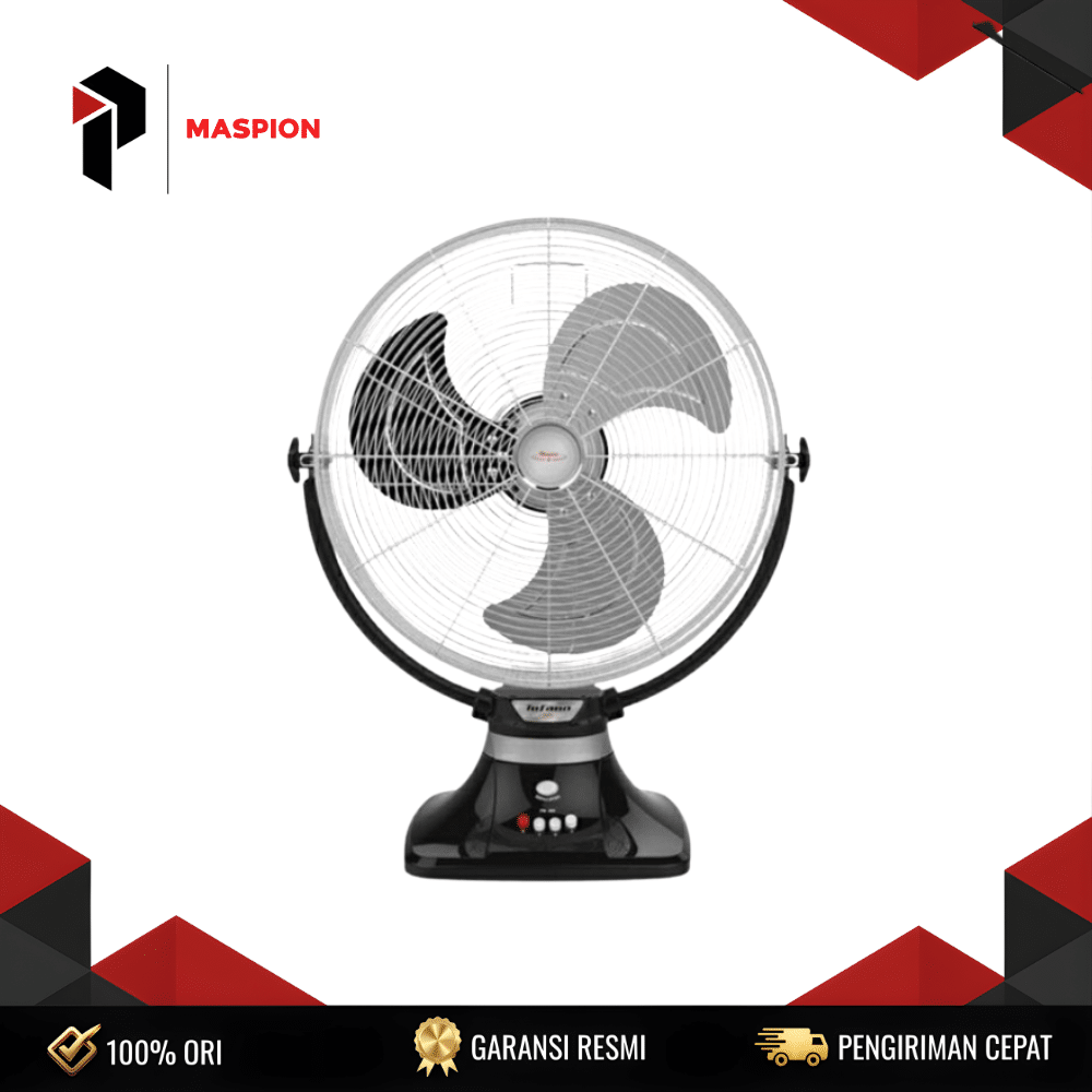 POWERFAN MASPION PW-509 POWERFAN MASPION PW-509 (Industrial Airflow, Heavy Duty Motor) 220W 3 Speed Stand Industrial Fan Metal Frame Height Adjustable Tilt Adjustable Grill Safety Garansi Resmi - Image 1