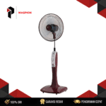 Maspion Stand Fan F-409RC (Remote Control, Strong Airflow) 55W 16 Inch 3 Speed Oscillation Adjustable Height Garansi Resmi